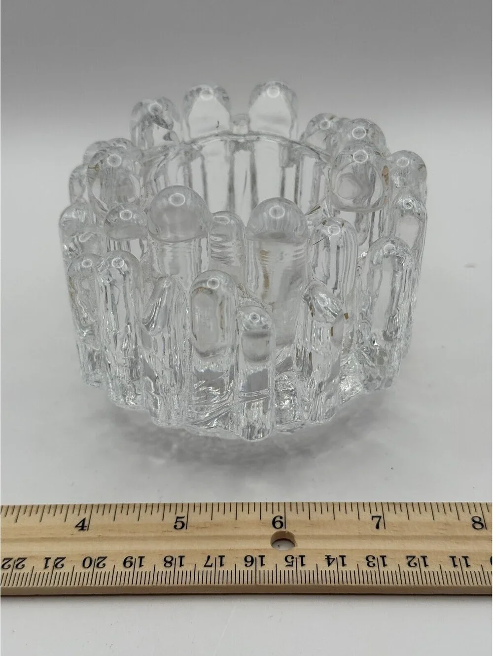 Kosta Sweden Art Glass Candle Holder Votive Scandinavian Handmade Crystal